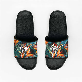 Floral Zanotti Slides