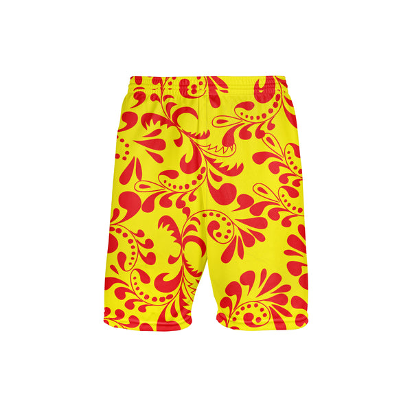 Yellow Floral Shorts