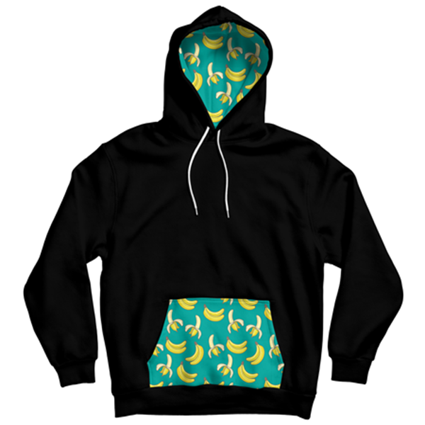 Banana Pattern Pocket Hoodie | TheWarehouse